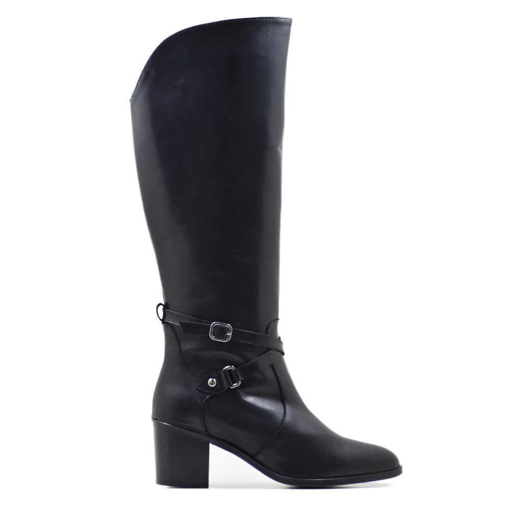 BOTA CA-1578 PIEL NAPA NEGRA