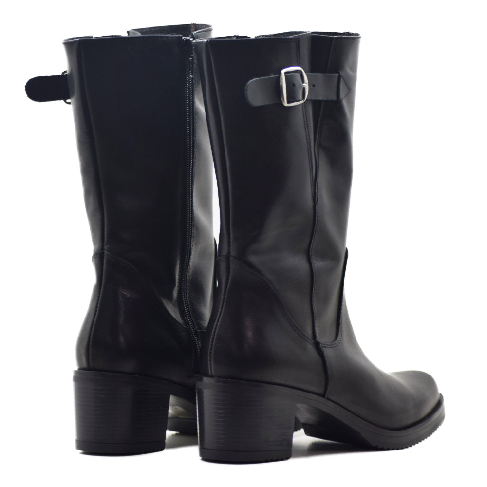 BOTA CA-1595 EN PIEL KRUST NEGRO