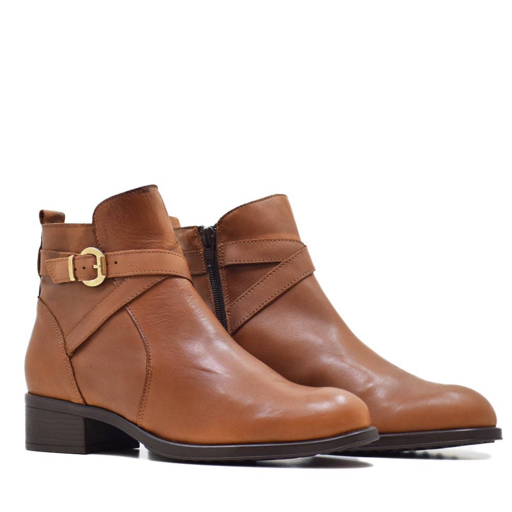 CA-1716 CAMEL COY LEATHER BOOT