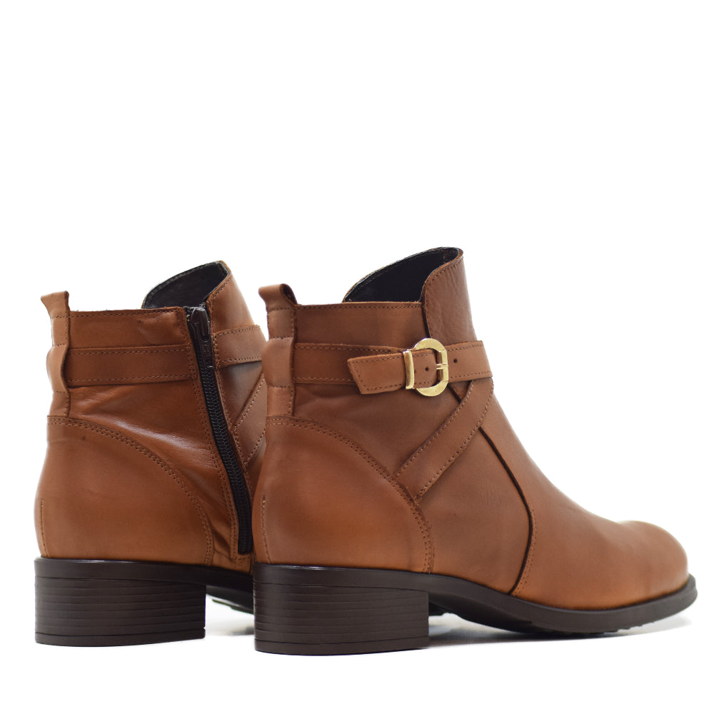 CA-1716 CAMEL COY LEATHER BOOT