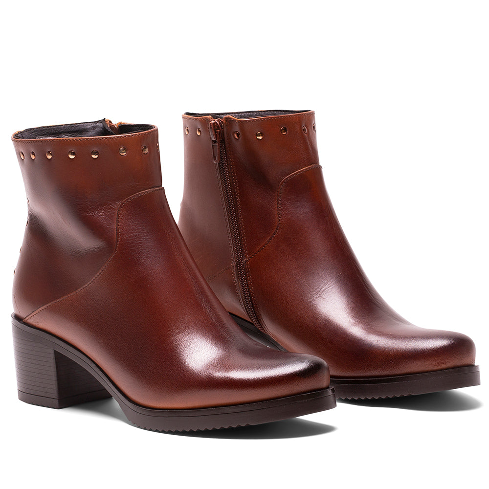 BOTIN ELSA TACON BAJO EN PIEL DIANA CUERO