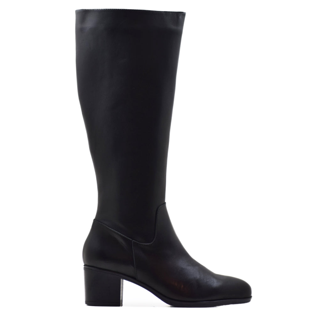 F-4425 BLACK COW LEATHER BOOT