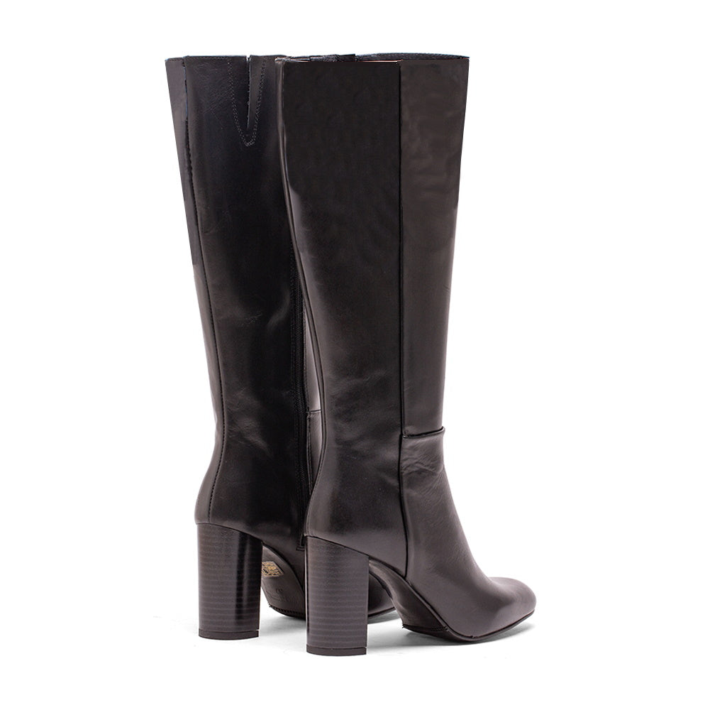 CA-616 BLACK LEATHER BOOT